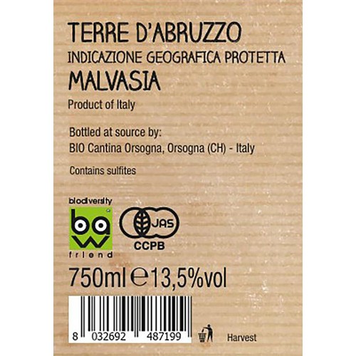 【イタリア産】 セブン・ドッツ マルヴァジア・オレンジ 750ml