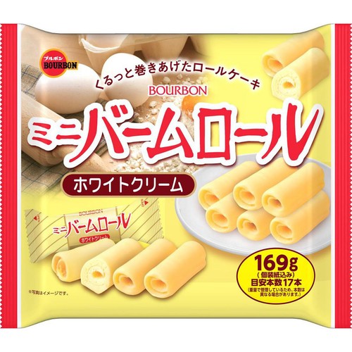 ブルボン ミニバームロールホワイトクリーム 169g