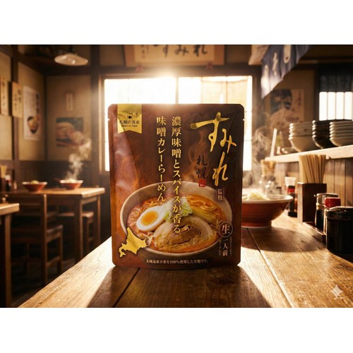 札幌の食卓 すみれ監修 濃厚味噌とスパイスが香る味噌カレーらーめん 1人前