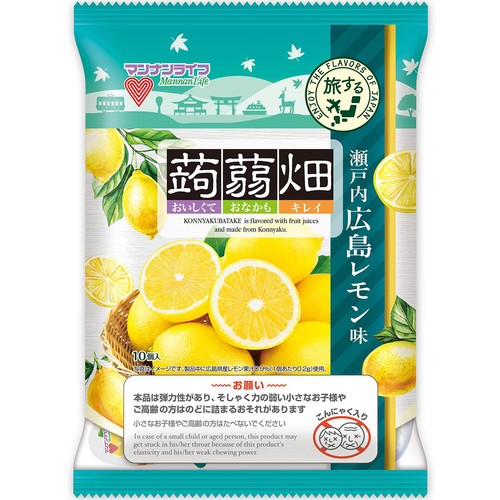 マンナンライフ 蒟蒻畑 瀬戸内広島レモン味 25g x 10個入 Green Beans