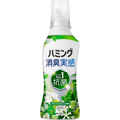 花王 柔軟剤 ハミング消臭実感 リフレッシュグリーンの香り 本体 510g