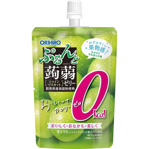 オリヒロ ぷるんと蒟蒻ゼリースタンディング カロリーゼロ シャインマスカット 130g