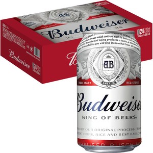 ビール生活24時 さん専用！ 5%】 ABInBev バドワイザー 1ケース 330ml x 24本 Green Beans