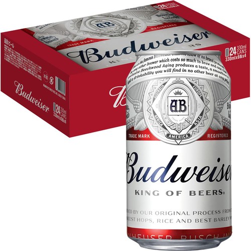 【5%】 ABInBev バドワイザー 1ケース 330ml x 24本
