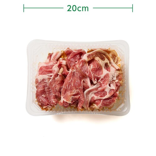 [鮮度+]【冷蔵】山形県産 豚肉かたロース切りおとし味付け焼肉用(辛味家使用) 200g-260g