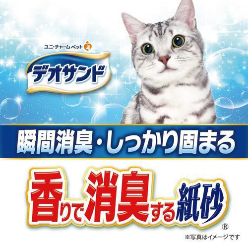 【ペット用】 ユニ・チャーム デオサンド 香りで消臭する紙砂 ナチュラルソープの香り 5L