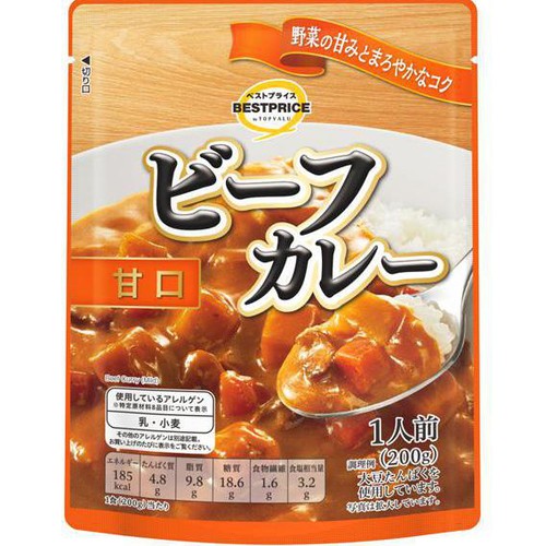 ビーフカレー甘口 200g トップバリュベストプライス