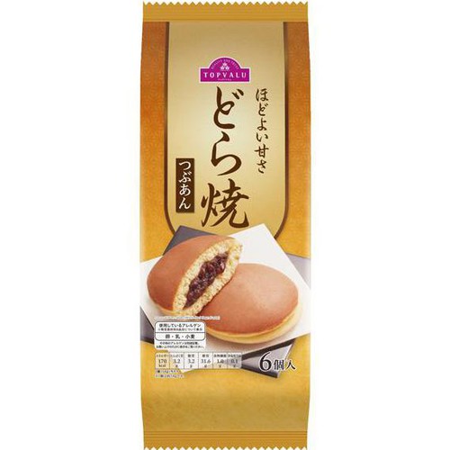 ほどよい甘さどら焼 つぶあん 6個 トップバリュ
