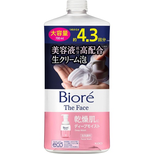 花王 ビオレ ザフェイス 泡洗顔料 ディープモイストb つめかえ用 大容量 700ml