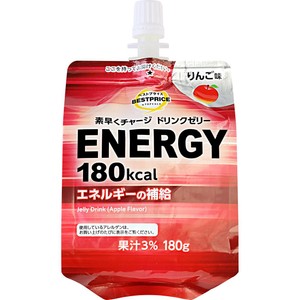 ドリンクゼリー エナジー180kcal りんご味 180g トップバリュベスト