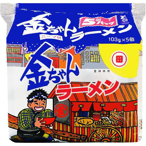 徳島製粉 金ちゃんラーメン 5個パック 515g Green Beans | グリーン