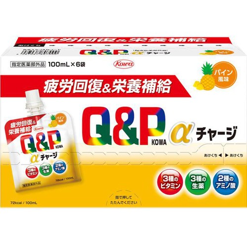 コーワ 【指定医薬部外品】キューピーコーワαチャージ パイン風味  100ml x 6個