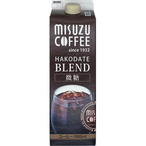 美鈴コーヒー 函館ブレンド 微糖 1000ml