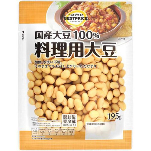 料理用大豆水煮 195g トップバリュベストプライス Green Beans