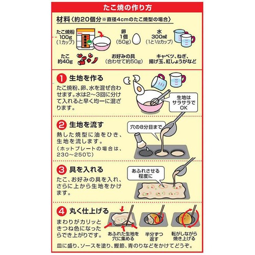 日清製粉ウェルナ たこ焼粉 500g