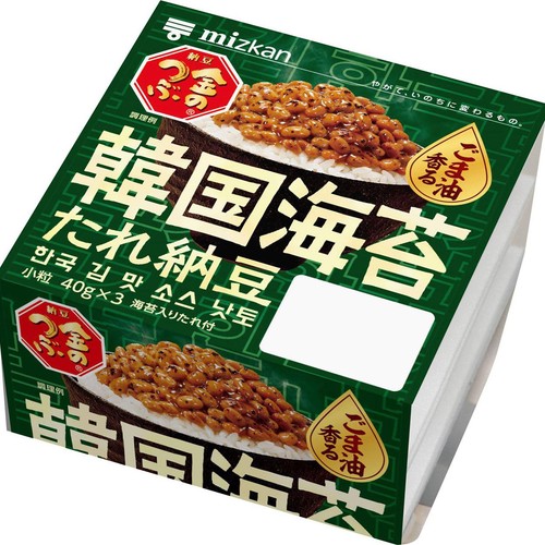 ミツカン 金のつぶ 韓国海苔 たれ納豆 40g x 3