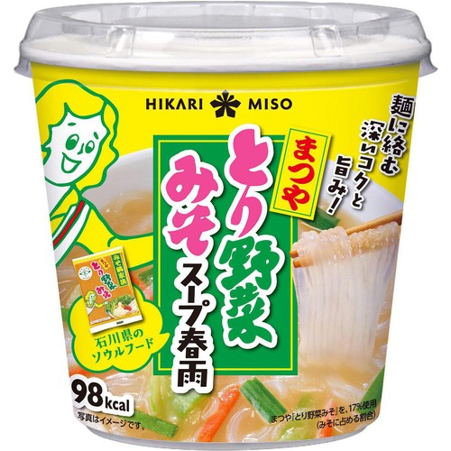 ひかり味噌 まつや とり野菜みそスープ春雨 カップ 37.6g