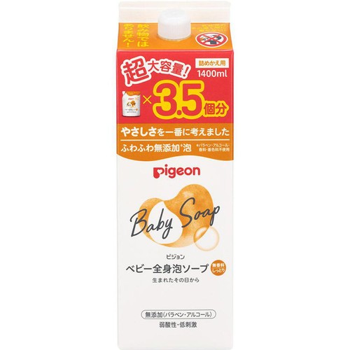 ピジョン ベビー全身泡ソープ しっとり 詰めかえ用 3.5回分 1400ml