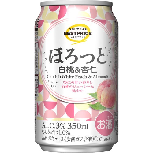 【3%】ほろっと 白桃&杏仁 350ml トップバリュベストプライス