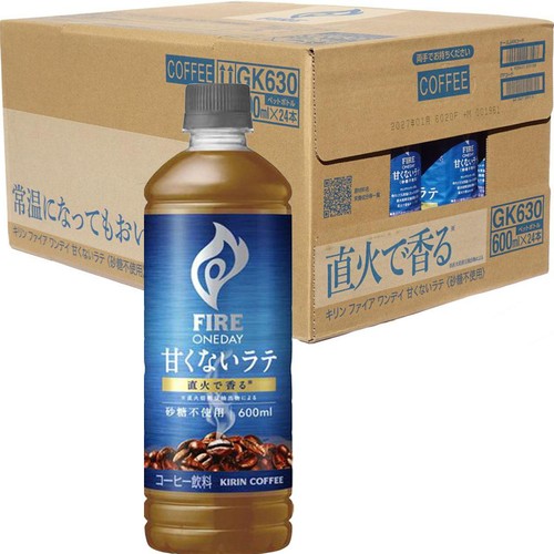 キリン ファイア ワンデイ 甘くないラテ 1ケース 600ml x 24本 Green