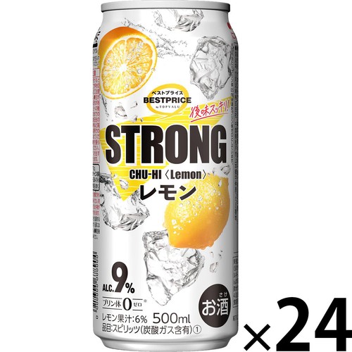 ストロング レモン 1ケース 500ml x 24本 トップバリュベストプライス