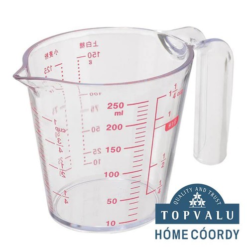上から見える耐熱計量カップ 250ml ホームコーディ