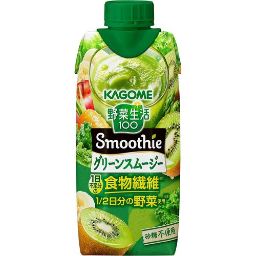 カゴメ 野菜生活100 Smoothieグリーンスムージー 1ケース 330ml x 12本