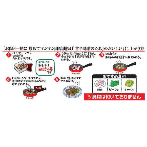 相模屋食料 炒めてマシマシ肉厚油揚げ 甘辛味噌のたれ 1セット Green