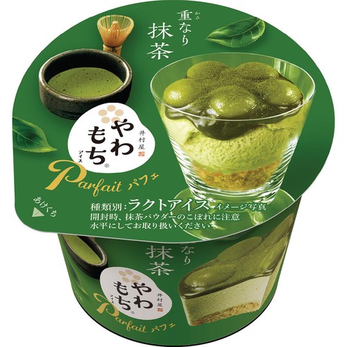 井村屋 やわもちアイスパフェ 重なり抹茶 130ml