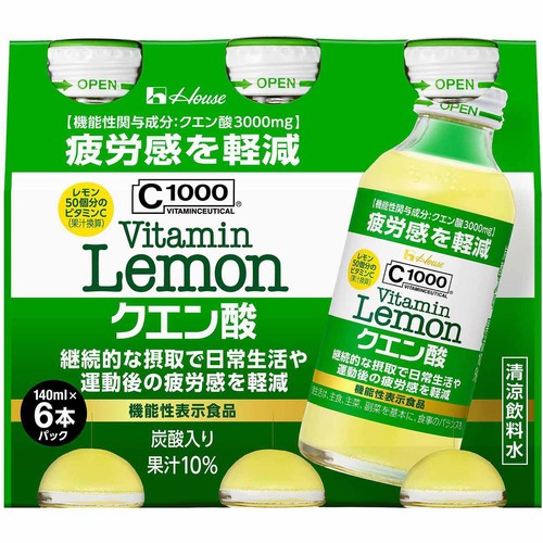 ハウスウェルネスフーズ C1000クエン酸 140ml x 6本 Green Beans