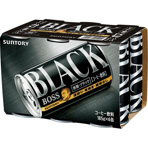 サントリー ボス 無糖ブラック 185g x 6本 Green Beans | グリーン