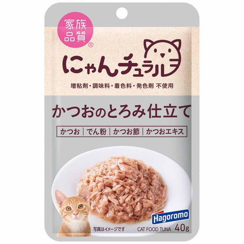 【ペット用】 はごろもフーズ にゃんチュラル かつおのとろみ仕立て 40g