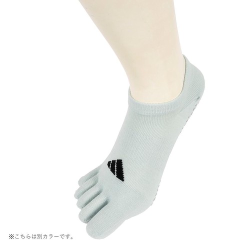 アディダス adidas 5本指スニーカー丈ソックス 滑り止め付き 消臭 婦人 23-25cm ネイビー