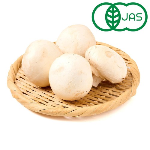 有機】山形県産 大粒マッシュルーム(ホワイト) 4個 1パック Green
