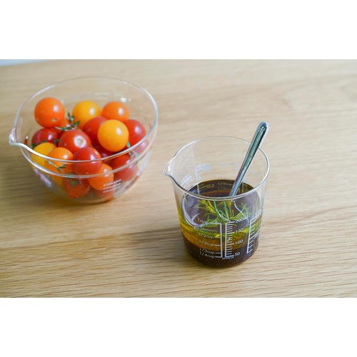 HARIO(ハリオ) 耐熱ガラス製メジャーカップ 計量カップ 2個セット 200mL 500mL MJC-1324-GR-2P