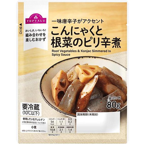 こんにゃくと根菜のピリ辛煮 80g トップバリュ Green Beans | グリーン
