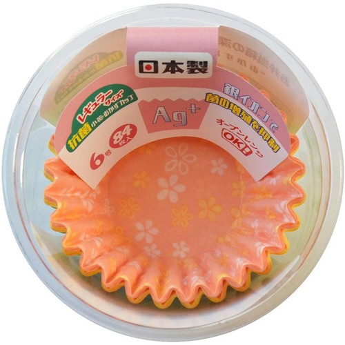 ヒロカ産業  抗菌小花おかずカップ 6号 84枚入り