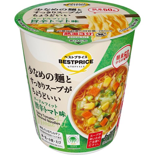 ヌードルフィット 旨辛トマト味 61g トップバリュベストプライス