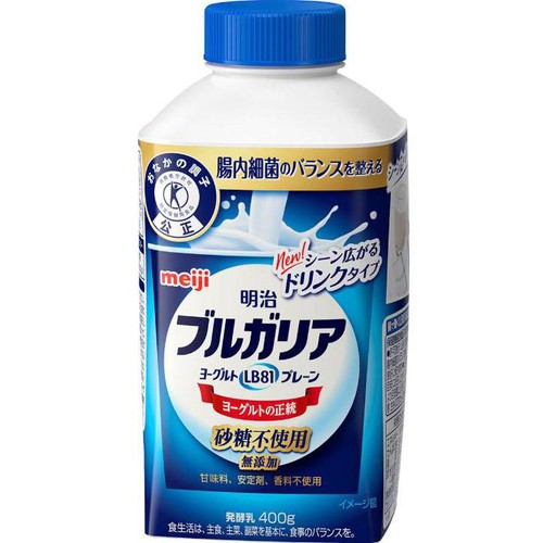 明治 ブルガリア ヨーグルトLB81プレーン ドリンクタイプ 400g Green