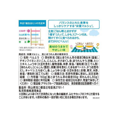 和光堂 栄養マルシェ 鮭とほうれん草の雑炊弁当 9ヶ月頃から 80g x 2個入