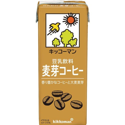 キッコーマン 豆乳飲料 麦芽コーヒー 1ケース 200ml x 18本