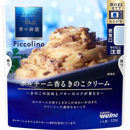 日清製粉ウェルナ 青の洞窟Piccolino ポルチーニ香るきのこクリーム 1人前 120g