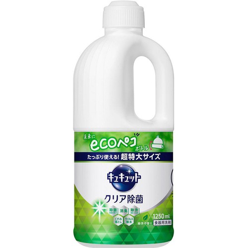 花王 キュキュット クリア除菌 緑茶の香り つめかえ用超特大 1250ml