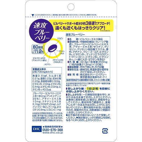 DHC 速攻ブルーベリー 60日分