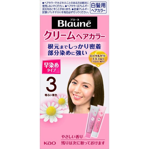 花王 ブローネクリームヘアカラー 3 明るい栗色 80g