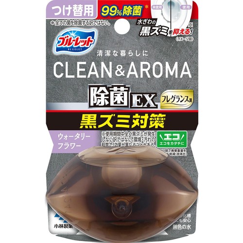 小林製薬 液体ブルーレットおくだけ除菌EX フレグランス つけ替用 クリーン&アロマウォータリーフラワー 67ml