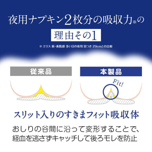 大王製紙 エリス 朝まで超安心330 特に多い日の夜用 羽つき33cm 20枚