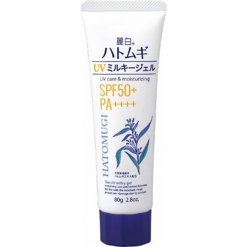 熊野油脂 麗白 ハトムギ UVミルキージェル 80g