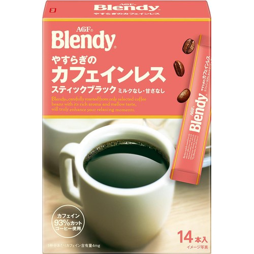 AGF ブレンディ スティック ブラック やすらぎのカフェインレス【インスタント】 14本入