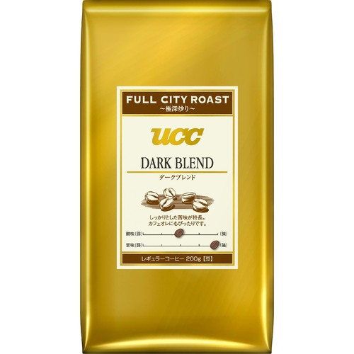UCC ダークブレンド レギュラーコーヒー 豆 200g Green Beans